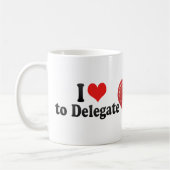 私は委託することを愛します コーヒーマグカップ (左)