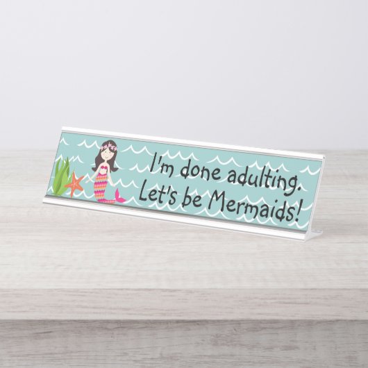 私は姦淫した。人魚になろう！ネームプレート デスクネームプレート (正面)