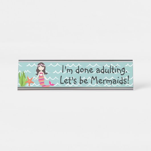 私は姦淫した。人魚になろう！ネームプレート デスクネームプレート (正面)