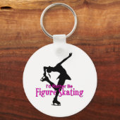 「私は姿スケートで滑る」 キーホルダー (正面)