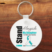 私は娘と一緒に子宮頸がん キーホルダー (正面)