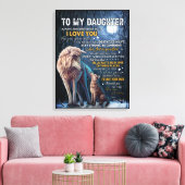 私は娘にウルフのパパを愛する キャンバスプリント (インサイチュ (リビング))