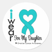 私は娘のために乳がん心を持っている ラウンドシール (正面)