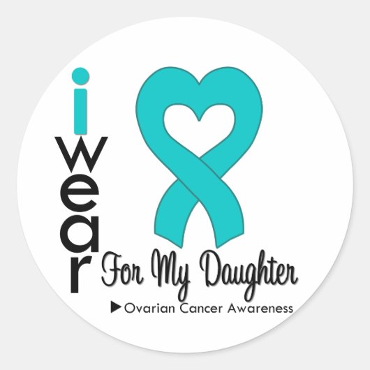 私は娘のために乳がん心を持っている ラウンドシール (正面)