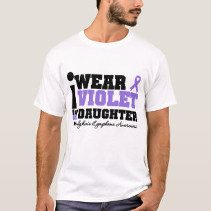 私は娘のHodgkinsの私のリンパ腫のためのバイオレットを身に着けています Tシャツ