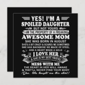 私は娘への甘やかされた娘の贈り物だ シーズンカード (正面/裏面)