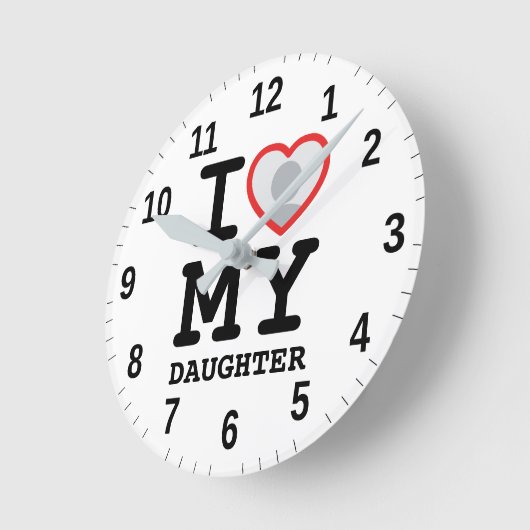 私は娘を愛している |父おもしろいの日 ラウンド壁時計 (傾斜)