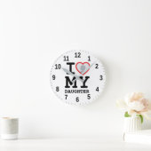 私は娘を愛している |父おもしろいの日 ラウンド壁時計 (ホーム)