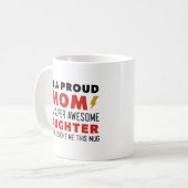 私は娘誇りを持ったの母すごいだ素晴らし コーヒーマグカップ (正面左)