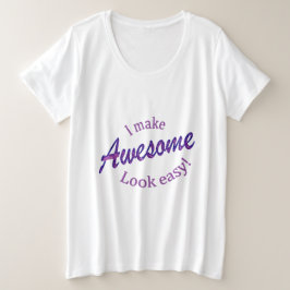 私は嫌な顔をして簡単 プラスサイズTシャツ