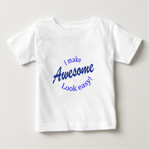 私は嫌な顔をして簡単 ベビーTシャツ