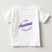 私は嫌な顔をして簡単 ベビーTシャツ (裏面)