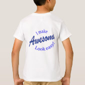 私は嫌な顔をして簡単 Tシャツ (裏面)