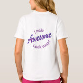 私は嫌な顔をして簡単 Tシャツ (裏面)