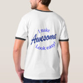 私は嫌な顔をして簡単 Tシャツ (裏面)