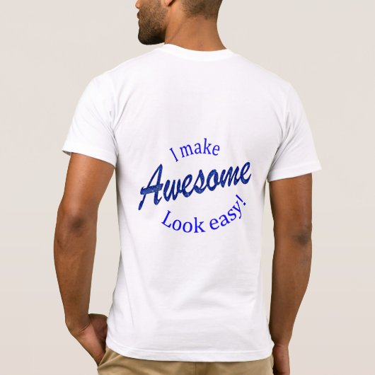 私は嫌な顔をして簡単 Tシャツ (裏面)