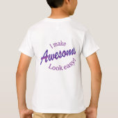 私は嫌な顔をして簡単 Tシャツ (裏面)