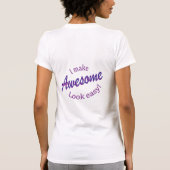 私は嫌な顔をして簡単 Tシャツ (裏面)