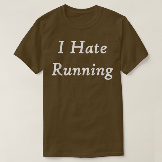 私は嫌ランニングいおもしろいトレーニング Tシャツ (デザイン正面)