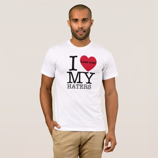 私は嫌悪症のルークの私の6:27を愛します Tシャツ (正面フル)