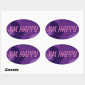 私は嬉しい 楕円形シール (シート)