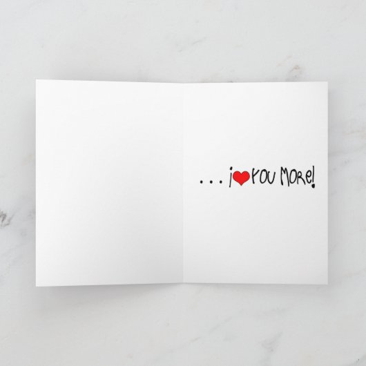 私は子どものような棒の姿のユーモアカード-愛します カード (内部)