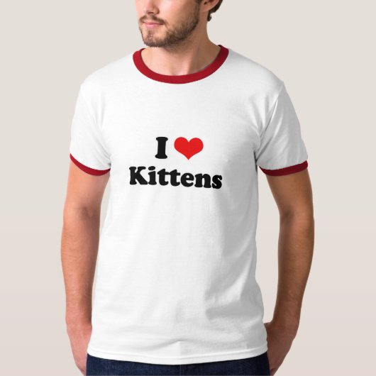 私は子ネコを愛します Tシャツ (正面)