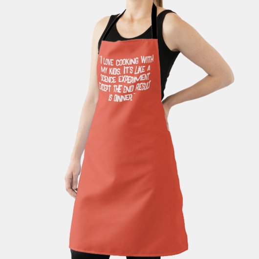「私は子供たちと料理が大好き。科学のようなものだ エプロン (インサイチュ)