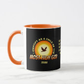 私は子供として最も高い神のヴィンテージ夕日 マグカップ (左)