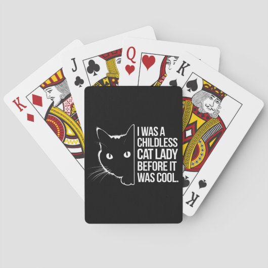 私は子供のいない猫の女性だっクールた トランプ (裏面)