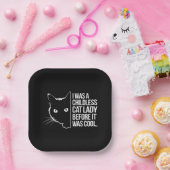 私は子供のいない猫の女性だっクールた ペーパープレート (パーティー)