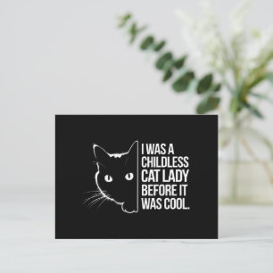 私は子供のいない猫の女性だっクールた ポストカード