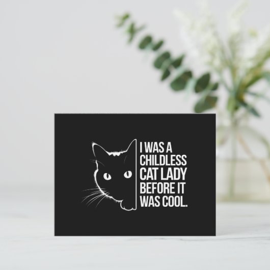 私は子供のいない猫の女性だっクールた ポストカード (スタンド正面)