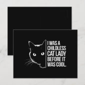 私は子供のいない猫の女性だっクールた ポストカード (正面/裏面)