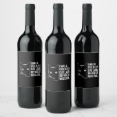 私は子供のいない猫の女性だっクールた ワインラベル (ボトル)