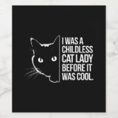 私は子供のいない猫の女性だっクールた ワインラベル (シングルラベル)