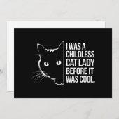 私は子供のいない猫の女性だっクールた 招待状 (正面/裏面)