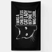 私は子供のいない猫の女性だっクールた 横断幕 (縦)