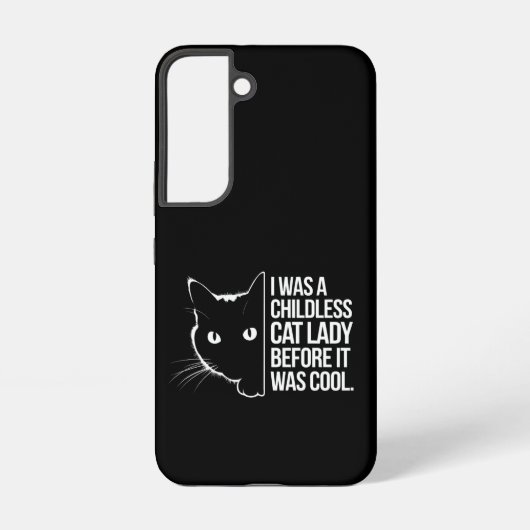 私は子供のいない猫の女性だっクールた SAMSUNG GALAXYケース (裏面)