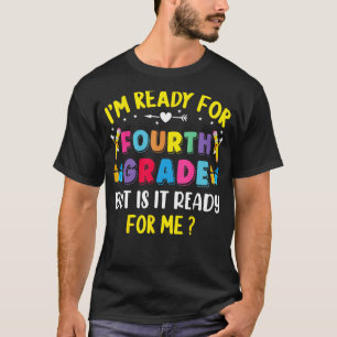 私は子供のための4年生の新学期に準備ができている Tシャツ