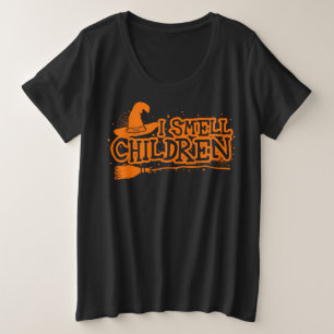 私は子供の匂い,ハロウィーン女性 プラスサイズTシャツ