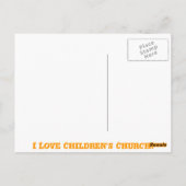 私は子供の教会が大好き！ ポストカード (裏面)