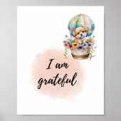 私は子供の部屋の子犬の肯定に感謝前向きしている ポスター (正面)