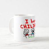 私は子供を憎みます! コーヒーマグカップ (正面左)
