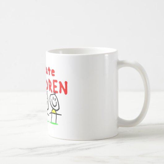 私は子供を憎みます! コーヒーマグカップ (右)