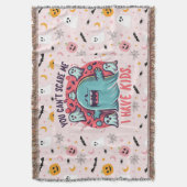 私は子供を持っている私を怖がらせることはできない，ハロウィン不気味 スローブランケット (正面縦)