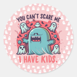 私は子供を持っている私を怖がらせることはできない，ハロウィン不気味 ラウンドシール