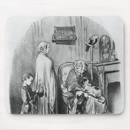 私は子供を持つ人々を雇いません マウスパッド (正面)