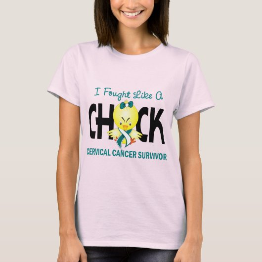 私は子宮頸がんを克服した人のように戦った Tシャツ (正面)
