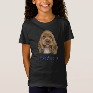 私は子犬が大好きだ Tシャツ
